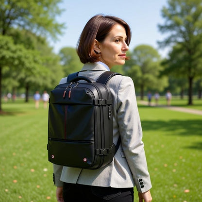 NordicPack Pro - Ultimate Roll-Top 30-45L (48CM) Travel Backpack | Anti-Theft, Water-Resistant & Effortlessly Stylish